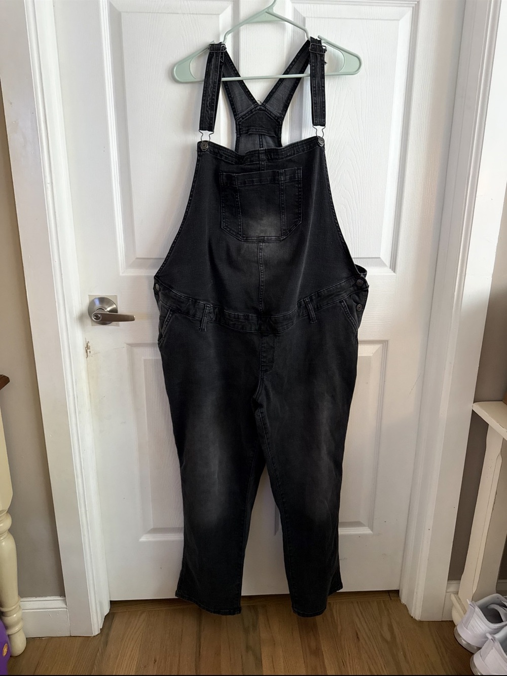 Sonoma Black Women's Denim Overalls with Front Bib